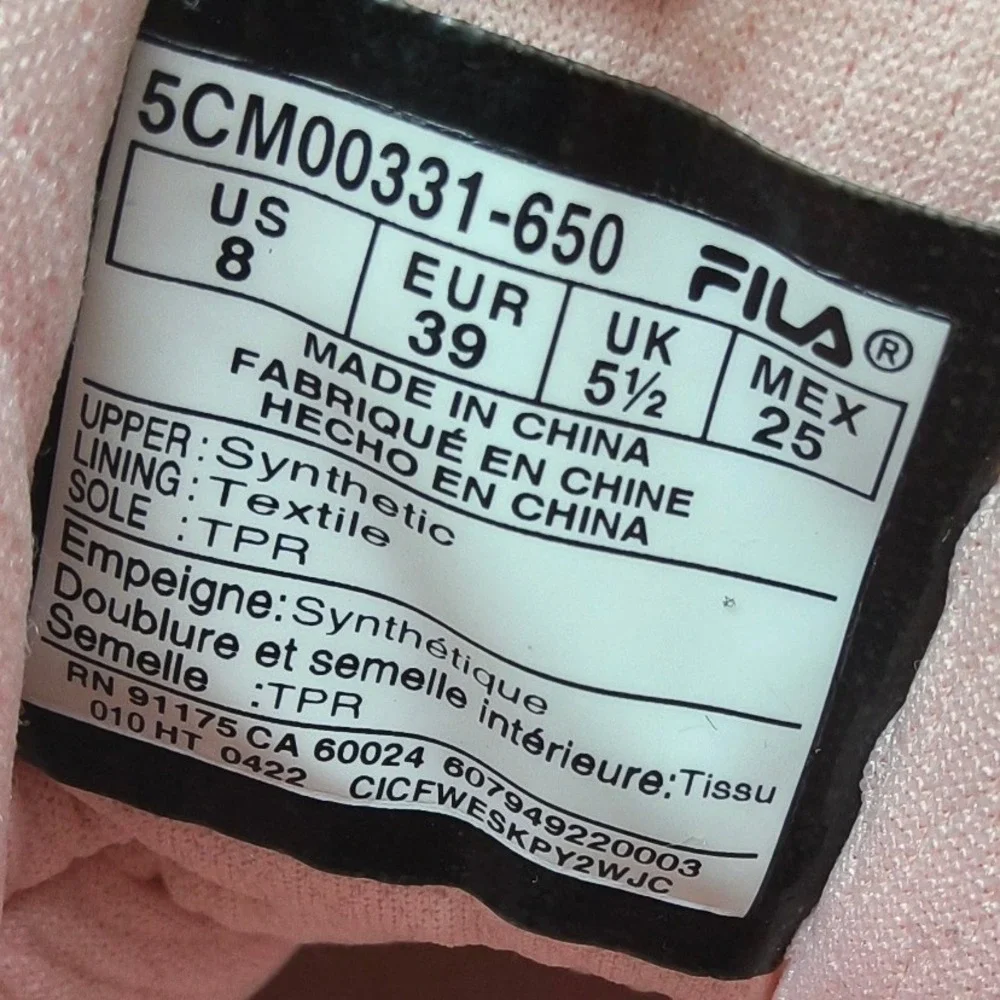 Fila Womens Panache High Top‎ Sneakers Pastel Pink 5CM00331-650 Size 8